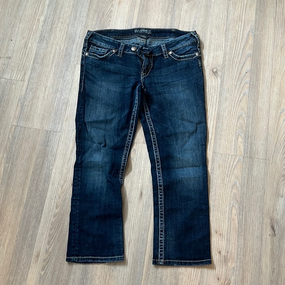 Silver Capri Jeans